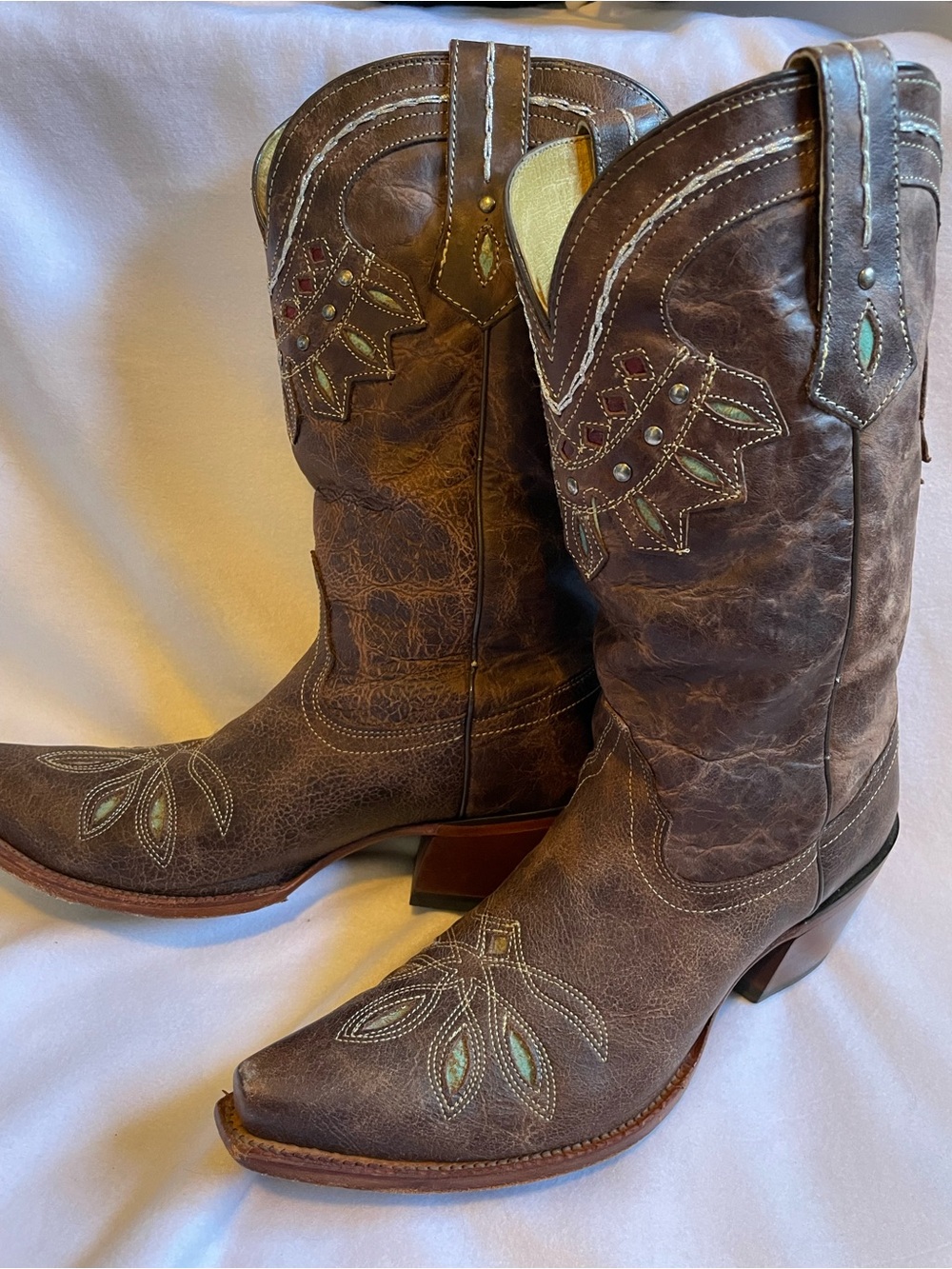 Tony Lama Leather Cowgirl Boots! - Picture 5 of 15